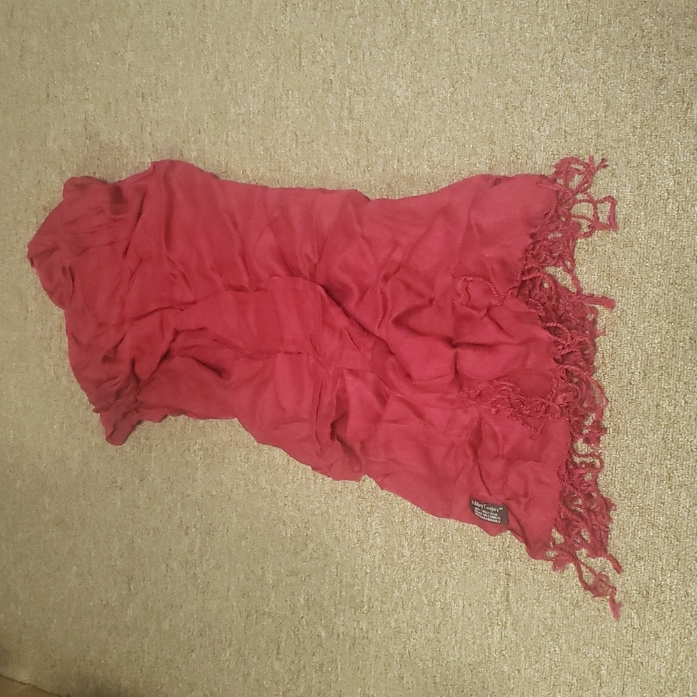 Red Fringe Scarf